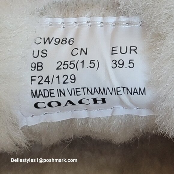 COACH Forest Slipper In Signature Textile Jacquard & Leather-Women’s Size 9B ⭐ - Picture 14 of 16